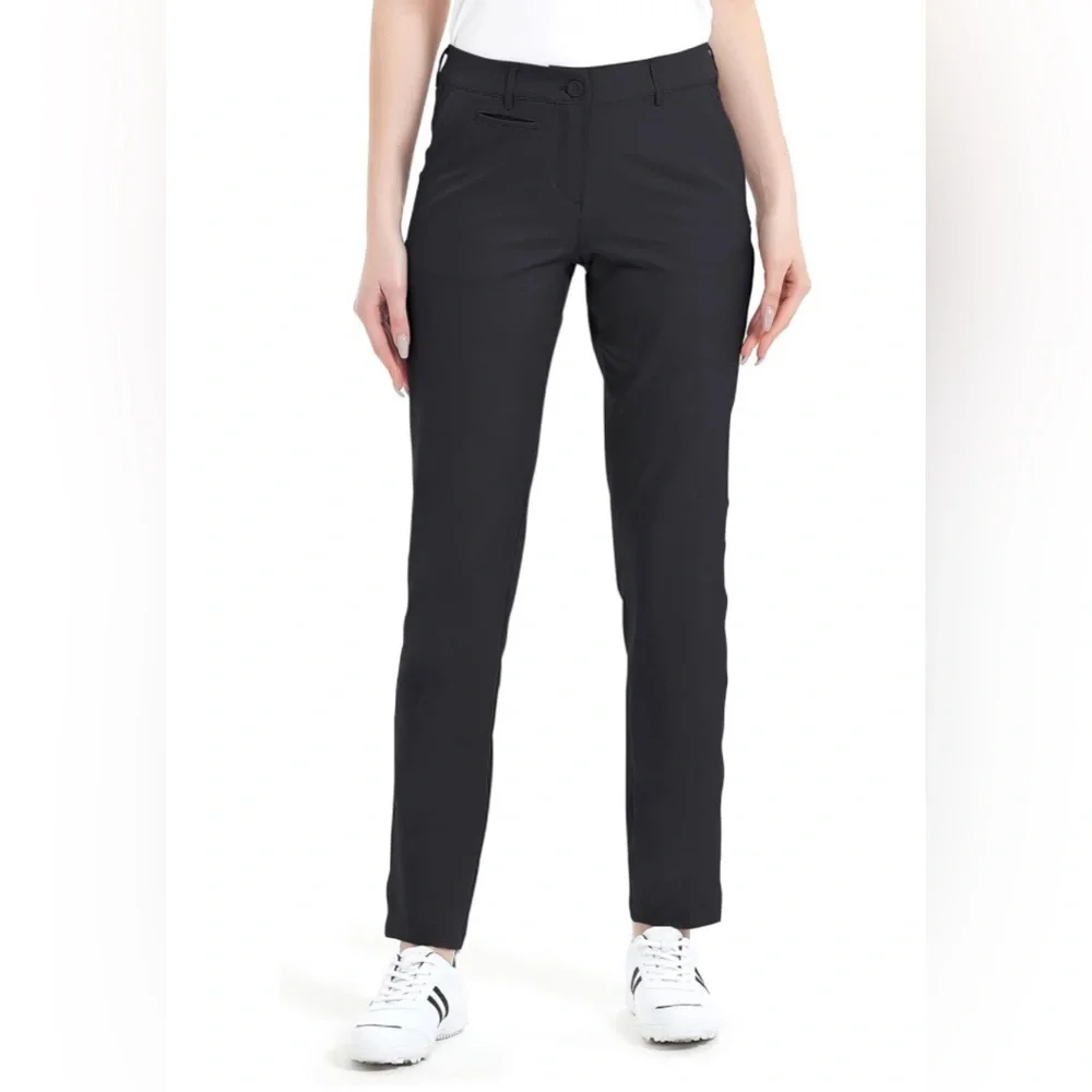 NWT Lesmart Stretch Lightweight Women’s Golf Pants, Black, Sz 8 - Picture 1 of 8